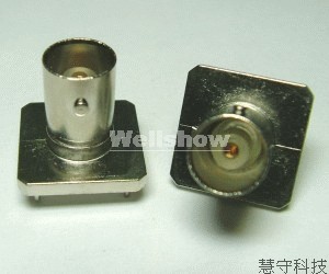 RF Connectors BNC Female Square Flange PCB Mount Type