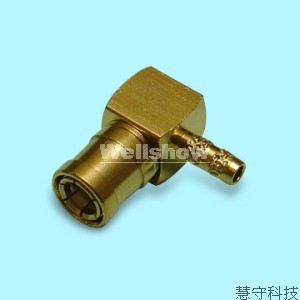 SMB Male Right Angle Connector Crimp Type