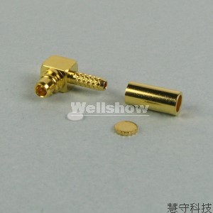 MMCX Male RA Crimp Type for RG178 Cable